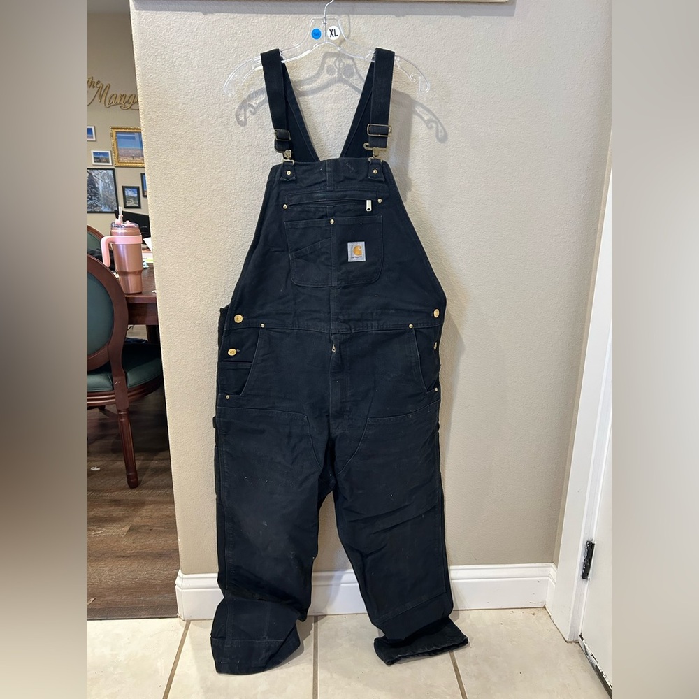 Carhartt Men’s Bib Overall - Relaxed Fit - Duck 40x30 - Picture 3 of 5